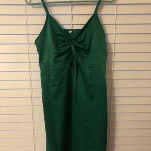 Emerald green slip style dress